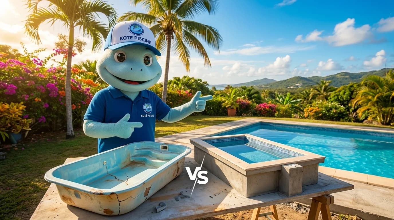 Illustration de l'article : Piscine coque vs piscine béton en Guadeloupe 